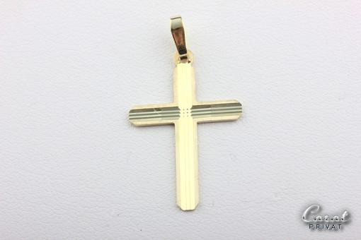 Kreuzanhänger aus 8kt 333 Gelbgold Anhänger als Kreuz für Kette Unikat neuwertig