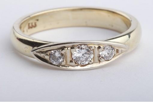 Brillant Diamant Ring in aus 333 er Gelbgold mit Brillant Brilliant Gr 50