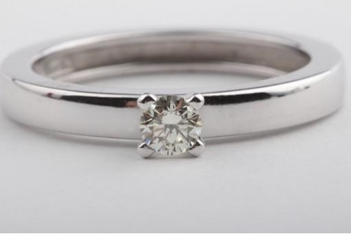 Neu! Brillant Diamant Ring in aus 585 er 14kt Weißgold mit Brilliant Solitär