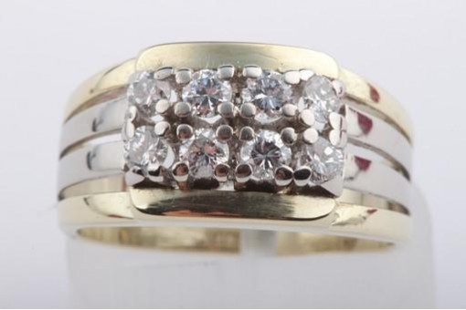 Brillant Diamant Ring in aus 585 er Bicolor Gold mit Brillanten Brillianten