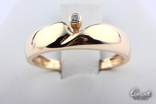 Brillant Diamant Brilliant Ring in aus 585 er 14k Gelbgold Größe 55