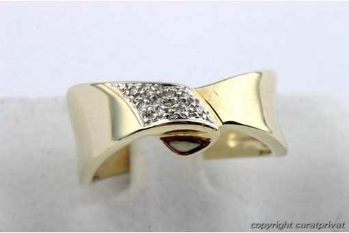 Brillant Diamant Ring in aus 585 er 14 Kt Gold Ring mit Brillanten Brilliant