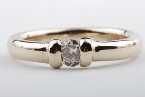 Brillant Diamant Ring in aus 585 er 14kt Gelbgold mit Brilliant Solitär Gr55