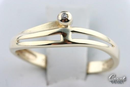 Brillantring Diamantrig Gelbgold 585 Ring mit Brilliant Solitär Gr56 17,8mm