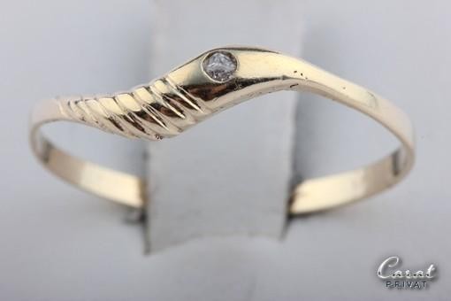 Zirkonia Ring aus 14kt 585 er Gelbgold mit Größe Gr59 änderbar Zirkoniaring