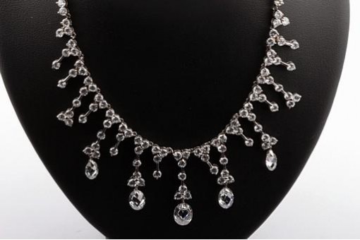 Designer Collier in aus 925 er Sterling Silber mit Zirkonia Länge 42 cm