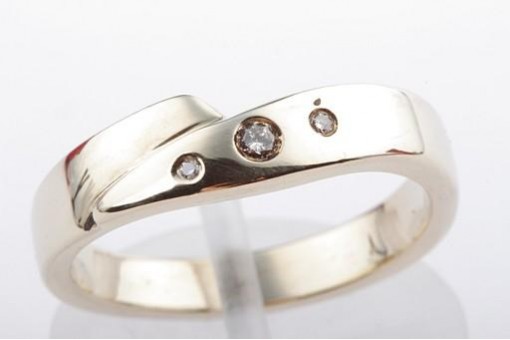 Brillant Diamant Ring mit Brillanten Brilliant in 585 14k Gelbgold Ringgröße 53