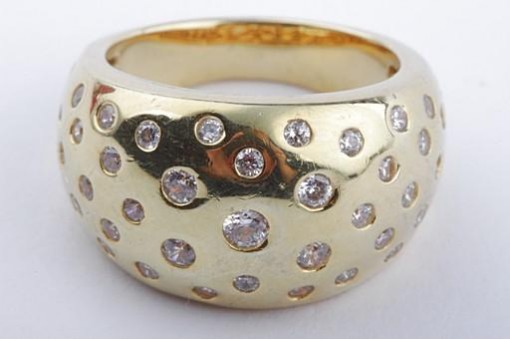 Ring in aus 925 er Sterling Silber vergoldet mit Zirkonia Ringgröße Gr50 15,9mm