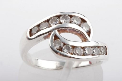 Ring in aus 925 er Sterling Silber silver mit Zirkonia Ringgröße Gr53 16,9mm