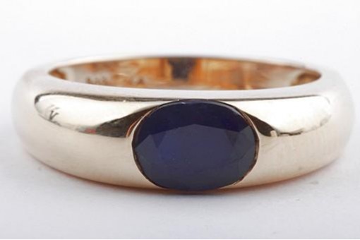 Saphirring Ring mit Saphir in aus 333 Gelbgold Safir Ringgröße Gr56 17,8mm