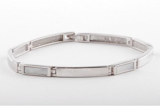 Armband in 925 er Sterling Silber mit Perlmutt Länge 19 cm