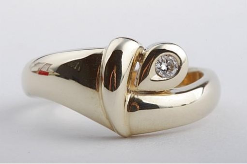 Brillantring 0,06ct 585 Gelbgold Ringgröße 54 17,2mm