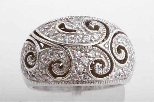  Ring in 925er Sterling Silber mit Zirkonia Ringgröße 56