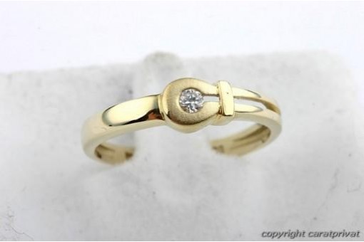 Goldring Ring mit Zirkonia in aus 333 er Gelbgold Damenringe Gr 55 17,5mm