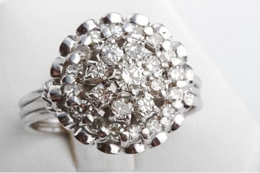 Brillant Diamant Ring 1ct 750 Weißgold 7 g mit Brillanten Gr. 63