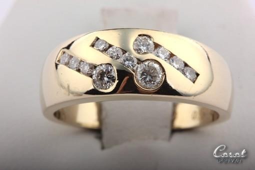 Brillant Diamant Ring 585 Gelbgold Cluster Brillianten Gr 53