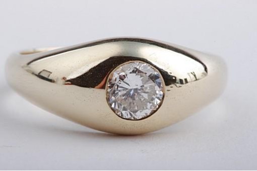 Brillantring Solitär 0,45ct 585 Gelbgold 14kt Größe 53 16,9mm