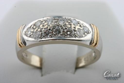 Brillant Diamant Ring 14k 585 Weißgold Brillanten Gr 49 0,35ct