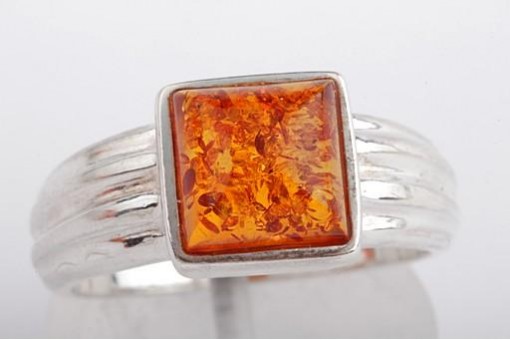Bernstein Ring 925 Sterling Silber