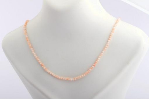 Lachsfarbene Edel Korallen Kette Sardegna Collier natürlich  44 cm