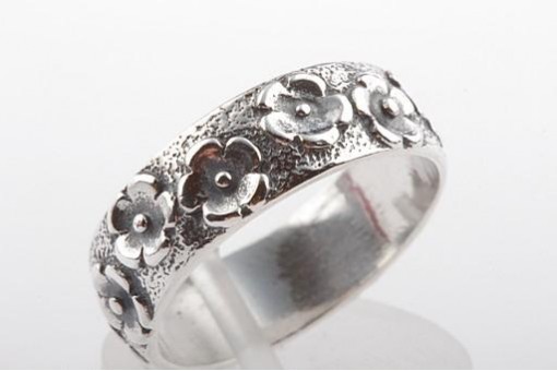 Blumen Ring 800 Silber Blüten Design Ringgröße 55 17,5mm filigran!