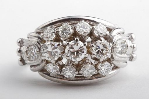 Diamantring 585 14kt Weiß Gold Brillanten Brilliant Top!