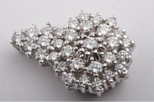 Brillant Diamant Anhänger 585 er Weißgold 14 Karat 1ct Brillanten