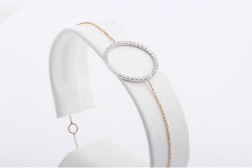 Armband 750 18 Kt Rose Gold Brillanten Diamant Neu!