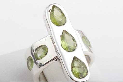 Peridot Silberring 925 Größe 58