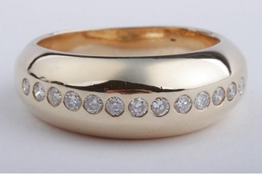 Brillant Diamant Ring 585 14kt Gelb Gold Brillianten 0,2ct
