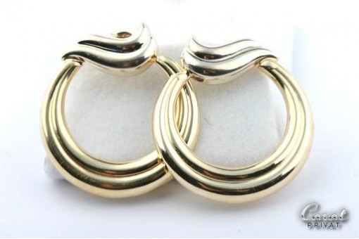 Ohrringe 14k 585 er Gelb Gold Länge 3 cm Ohrstecker 