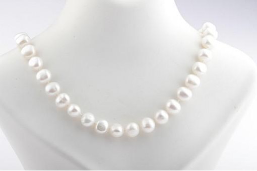 Süßwasser Perlenkette mit Silberschluss Länge 44,5cm