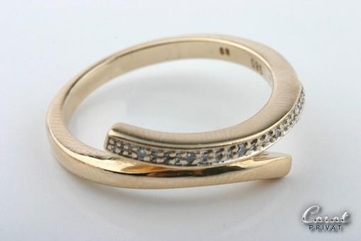 Brillant Diamant Ring 585 14k Gelb Gold Brillanten Gr 56 Top!