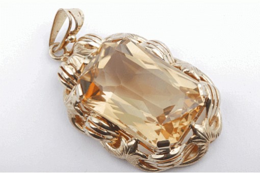 Sehr schöner Goldtopas Anhänger 15,8ct 333 8K Gelb Gold