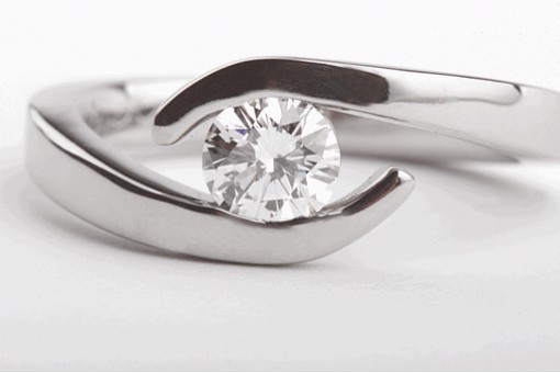 Designer Diamant Brillant Ring 0,55ct G Si 750 Weiß Gold DPL Expertise Neu!