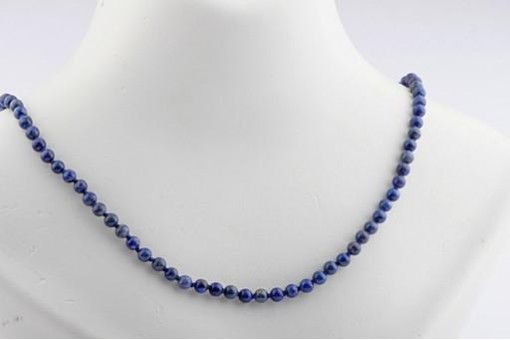 Lapislazuli Kette Verschluss 925 Sterlingsilber Länge 45cm Neu!