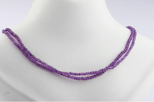 Schöne Amethystkette mit Koralle und Gelb Gold 18k 750 Verschluss Top!