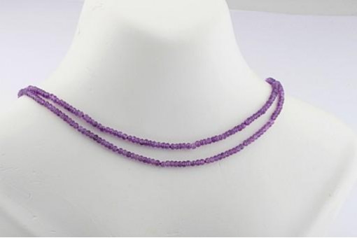 Amethyst Kette Verschluss 925 Sterlingsilber Länge 74cm Neu!