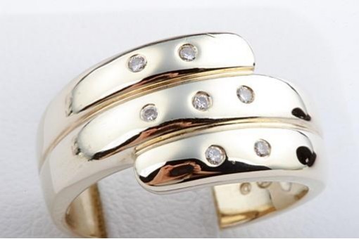 Brillant Diamant Ring 14K 585 Gelbgold Gr. 54