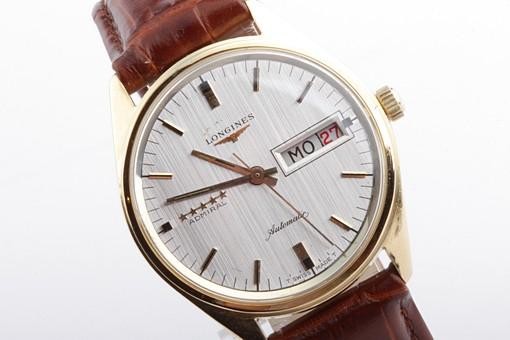 Longines Admiral 5 Star Automatic 18K 750 Gold Vintage Day-Date