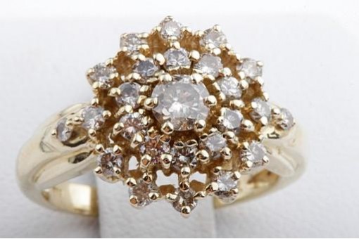 Brillant Diamant Ring 1 ct 585 14K Gelbgold Gr. 54 Top Zustand!