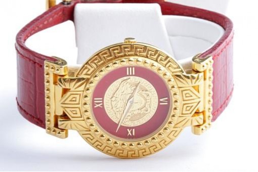 Gianni Versace Damen Uhr Medusa Quarz Vergoldet / Gold-Plated Ladies Watch