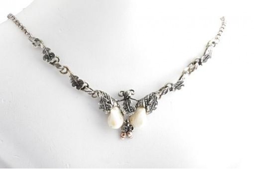 Trachten Collier 835 Silber Grandlschmuck Länge 38cm