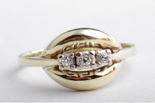Brillant Diamant Ring 585 14K Gelb Gold Gr. 55