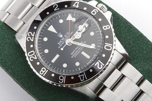 Vintage Rolex GMT Master Ref. 1675 v. 1976 Mark 3 Stahl Automatik Revision