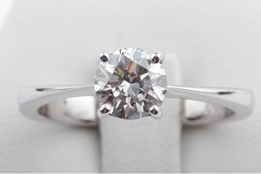 Brillant Diamant Ring 1ct River D beste Farbe Solitär 750 18K Weiß Gold Edel!