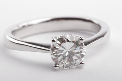 Brillant Diamant Ring Einkaräter Brilliant Solitär 1ct IGI Exp. 750 Weißgold