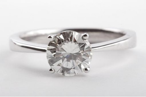 Brillant Diamant Ring Solitär 1,3ct L Vvsi 750 Weiß Gold DPL Expertise Top