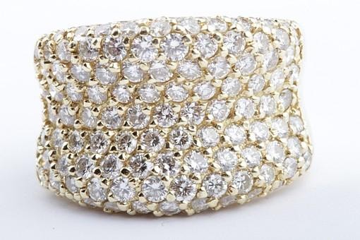 Design Ring 3ct Brillanten Diamant 750 18K Gelb Gold Größe 63 massiv Edel!