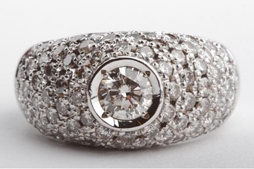 Brillant Diamant Ring 750 18k Weiß Gold 56 Edel!